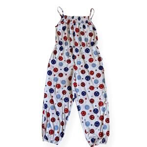 NEW Dream Big Little Co. Red White & Blue Romper Girls 6T